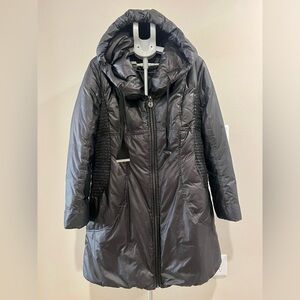 Elie Tahari Long Matte  Down Puffer Coat, with Hood,XL